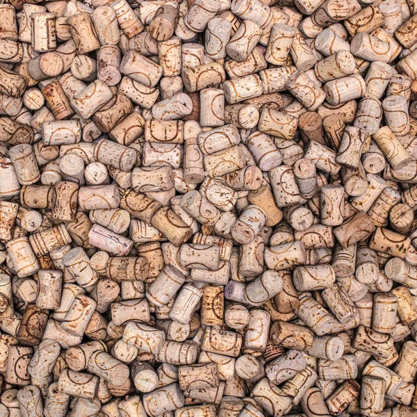 used bottle corks. recycled material. Pattern background