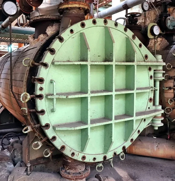 Large Industrial Boiler Deserted Factory Building — Stock Photo, Image