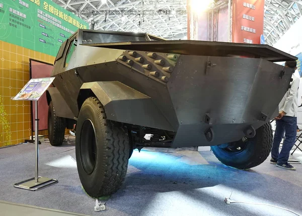 Kaohsiung Taiwan September 2018 Steel Plated Armoured Vehicle Display Kaohsiung — Stock Photo, Image