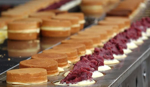 Bolos Feijão Vermelho Imagawayaki Como Japoneses Chamam Uma Comida Doce — Fotografia de Stock