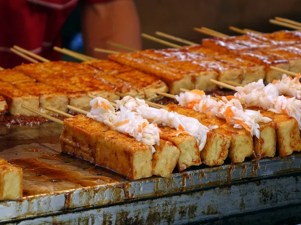 Tofu Fermentado Apestoso Con Col Escabeche Salsa Picante Popular Taiwán — Foto de Stock
