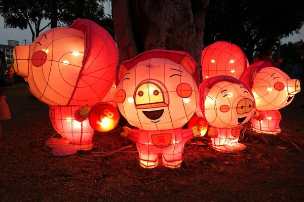 Lantaarn Festival voor het Chinees jaar van het varken — Stockfoto