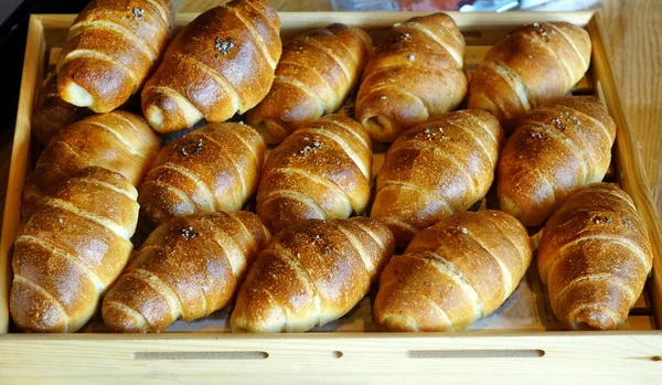 Rotoli di pane appena sfornati — Foto Stock