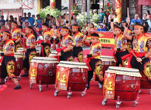 대만 학생 타악기 그룹 — 스톡 사진