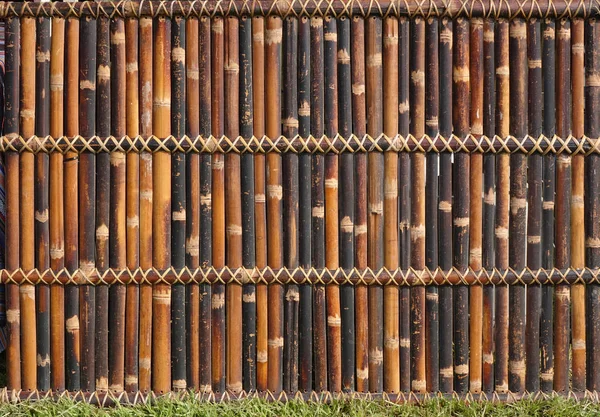 Ett staket gjort av bambu — Stockfoto