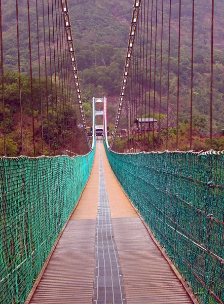 Een Traditionele Hangbrug Het Maolin Landschap Zijn — Stockfoto