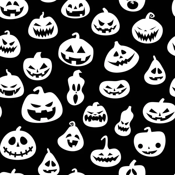 Seamless Pattern Halloween Pumpkins — Stock Vector