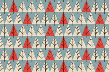 Soyut Noel ağaçları seamless modeli. Desen kumaş, web arka plan, vb