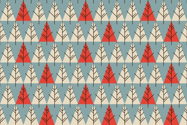 Abstract Christmas Trees Seamless Pattern Pattern Fabric Web Background Etc — Stock Vector