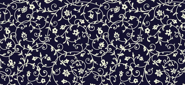 Vintage Květinovým Vzorem Bohaté Ornamentu Starý Styl Vzor Tapety Textil — Stockový vektor