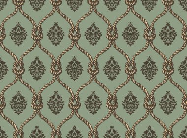 İple bağlanmış balık ağı deseni