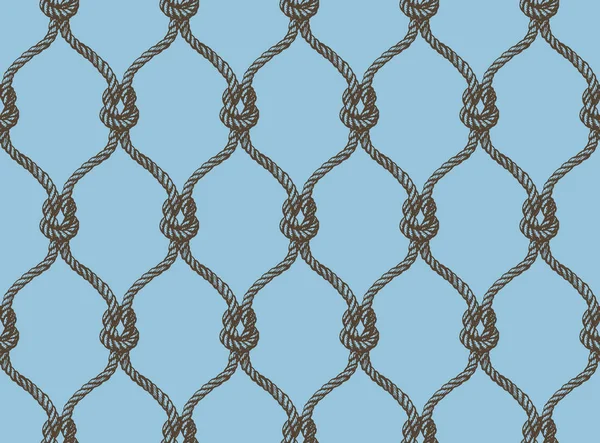 로프 원활한 묶인된 fishnet 패턴 — 스톡 벡터