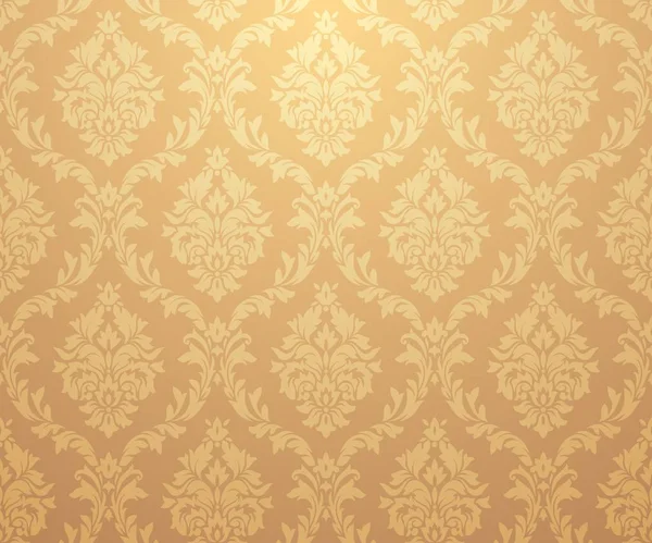 Patrones de oro damasco vectorial. Rico ornamento, viejo patrón de oro estilo Damasco — Vector de stock