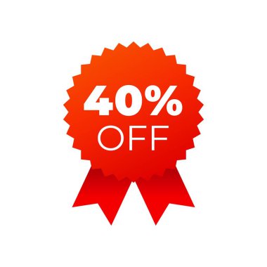 Beyaz arka planda kırmızı ödül madalya sembolü