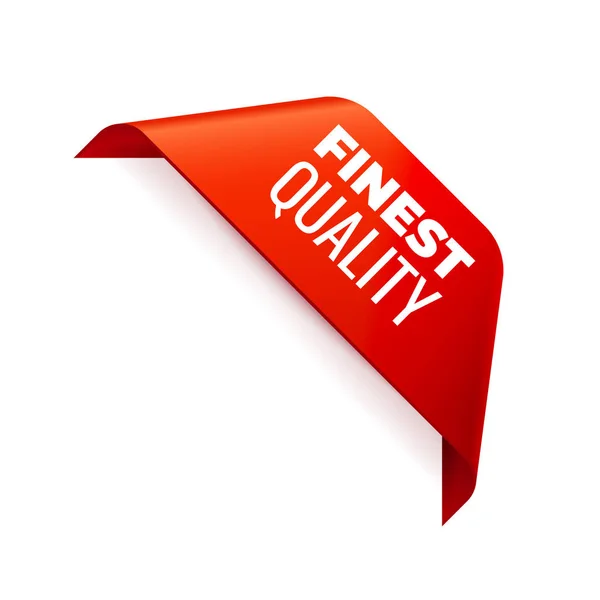 Rode vector banner lint op witte achtergrond, hoek lint, beste kwaliteit — Stockvector