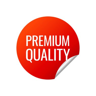 Kırmızı Vektör Banner Sticker beyaz arka plan, üstün kalite