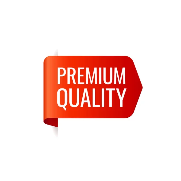 Rode vector banner lint op witte achtergrond, linker bladwijzer, Premium kwaliteit — Stockvector