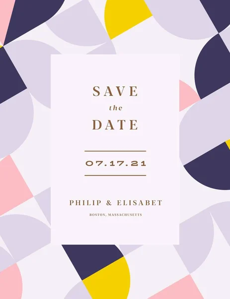 Modern Save the Date template. Modern design — Stock Vector