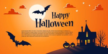 Turuncu Cadılar Bayramı arka plan şablonu