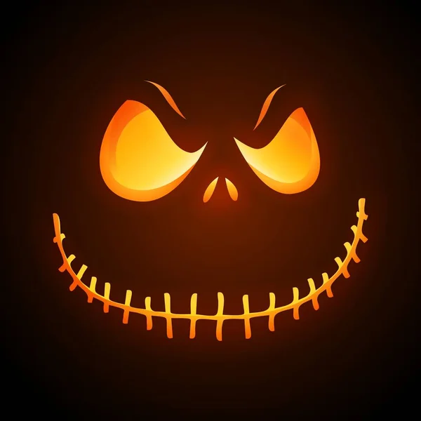 Sinister Pumpkin Face on dark background