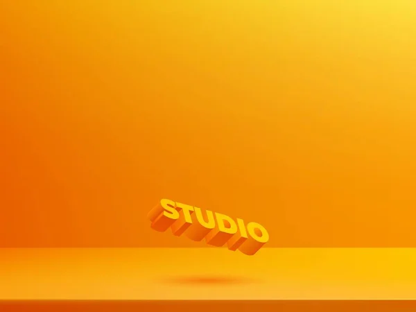 Oranje studio achtergrond. Studio achtergrond — Stockvector