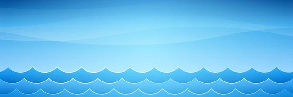 Sea and sky. Blue abstract background sea and sky — Stock Vector