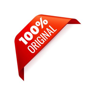 Kırmızı Vektör köşe Şeridi