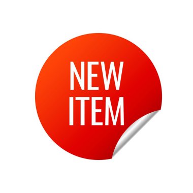 Beyaz arka planda Kırmızı Vektör Sticker