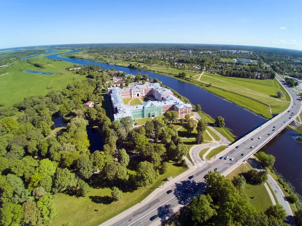 Vue Panoramique Sur Château Jelgava Ses Environs Lettonie — Photo