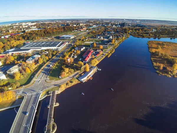Utsikt Över Handel Kanalen Liepaja Lettland — Stockfoto