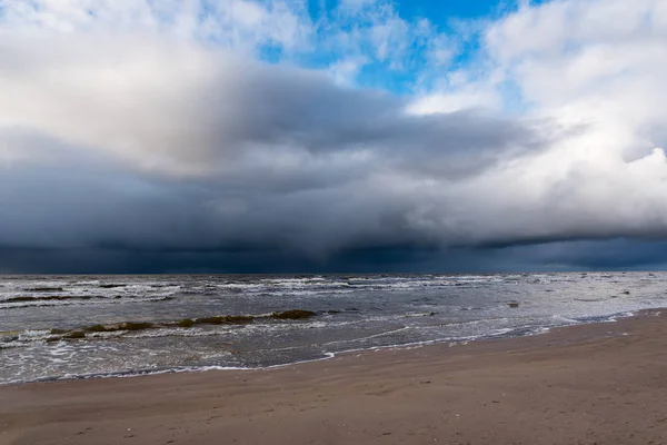 Balti Tenger Partjának Télen City Liepaja Lettország — Stock Fotó