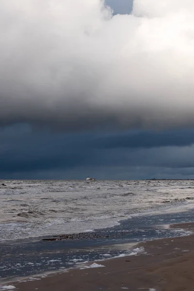 Узбережжя Балтійського Моря Зимовий Час Місті Лієпая Латвія — стокове фото