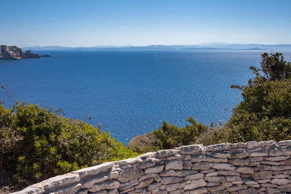 Cieśnina Bonifacio Między Korsyce Sardynii Morze Śródziemne — Zdjęcie stockowe