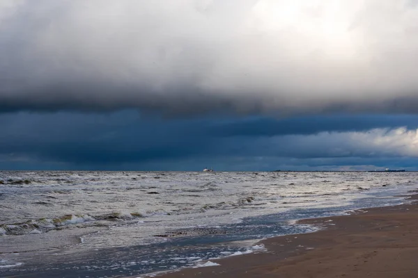 Балтийское Море Зимой Лиепае Латвия — стоковое фото