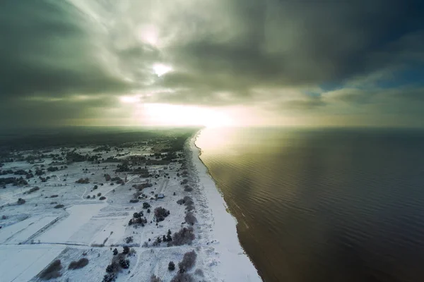 Vacker Utsikt Över Östersjökusten Vinter — Stockfoto