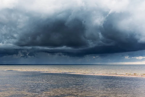 Dark Clouds Gulf Riga Baltic Sea — Stock Photo, Image