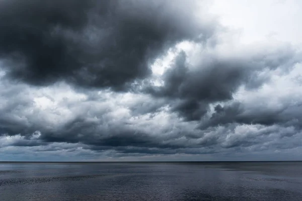 Nubes Sobre Golfo Riga Mar Báltico — Foto de Stock