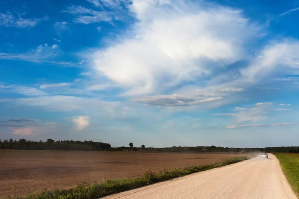 Vedere Pitorească Drumului Gravel Mediul Rural — Fotografie, imagine de stoc