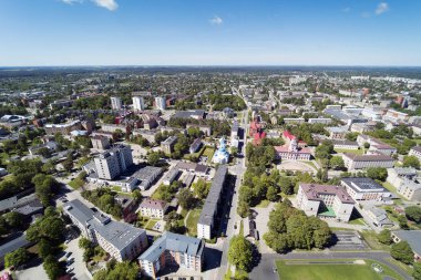 Jelgava city aerial view in nice summer day, Latvia. clipart
