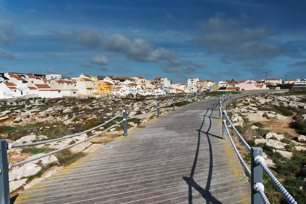Peniche Bâtiments Ville Côte Océan Atlantique Portugal — Photo