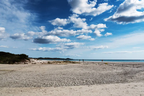 Playa Cinta Junto Ciudad San Todoro Cerdeña Italia —  Fotos de Stock