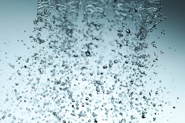 Queda Gotas Água Transparentes — Fotografia de Stock