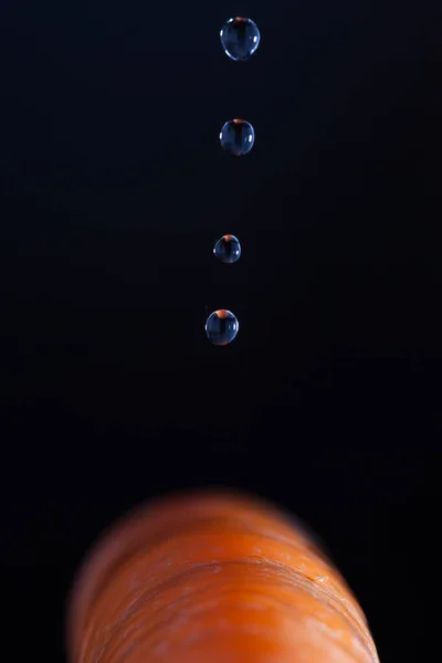 Carrot Dripingg Water Drops — Stock Photo, Image