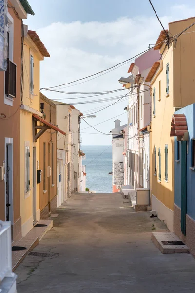 Budynków Miasta Peniche Wybrzeżu Oceanu Atlantyckiego Portugalia — Zdjęcie stockowe