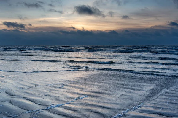 Mar Báltico Inquieto Por Noche — Foto de Stock