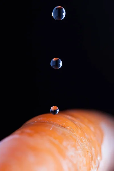 Carrot Dripingg Water Drops — Stock Photo, Image