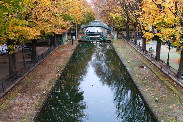 Herbst Von Saint Martin Canal Paris Franz — Stockfoto