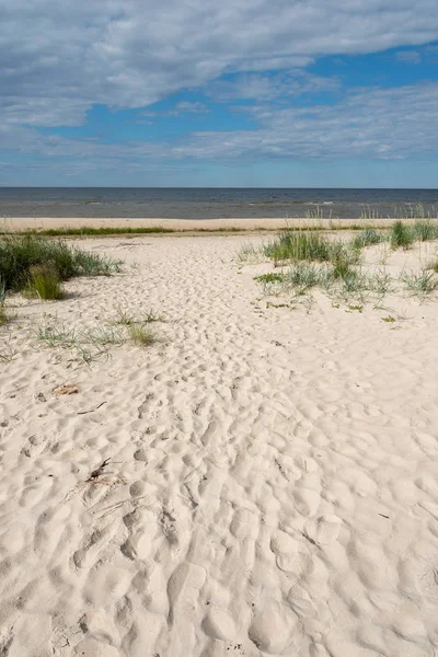Αμμώδης Παραλία Κόλπο Της Ρίγας Στη Βαλτική Θάλασσα — Φωτογραφία Αρχείου