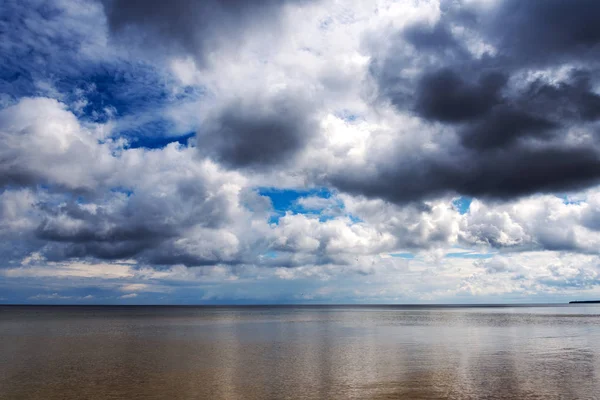 Nubes Sobre Golfo Riga Mar Báltico — Foto de Stock