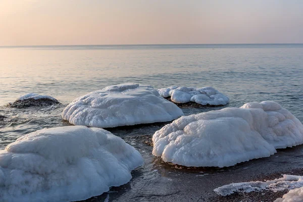 Tání Ledu Pobřeží Baltského Moře — Stock fotografie